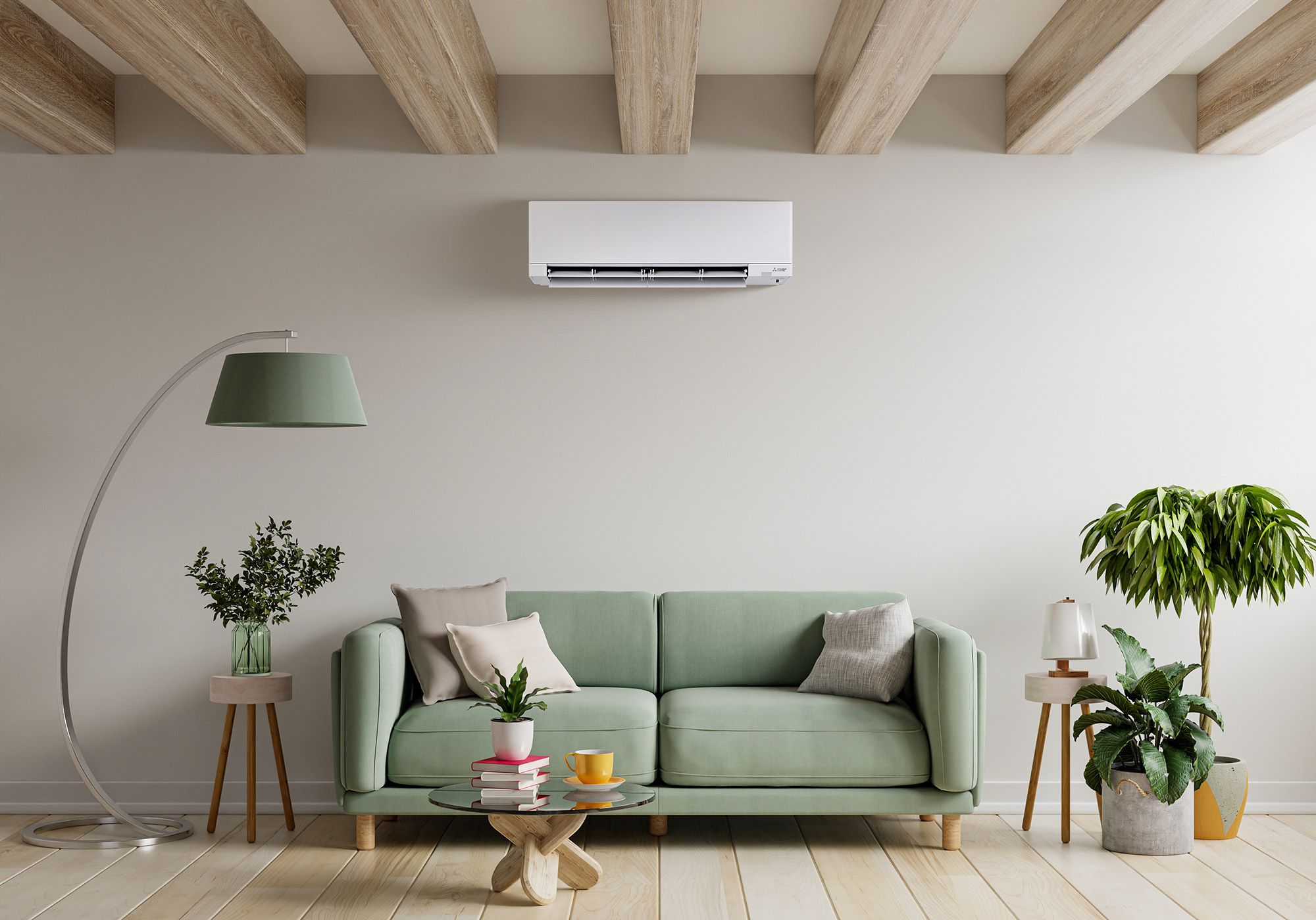 Mitsubishi Mini Split installed in living room